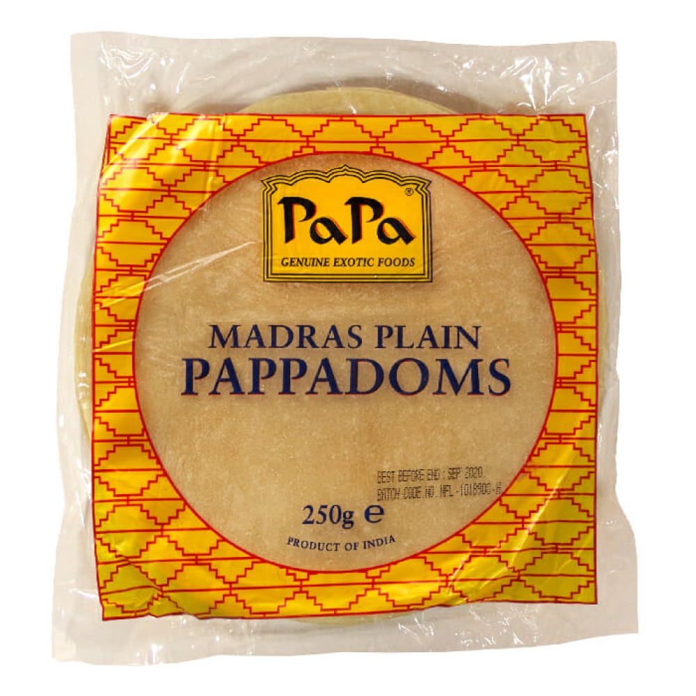Madras Plain Pappadoms